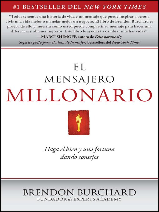 Title details for El Mensajero Millonario by Brendon Burchard - Wait list